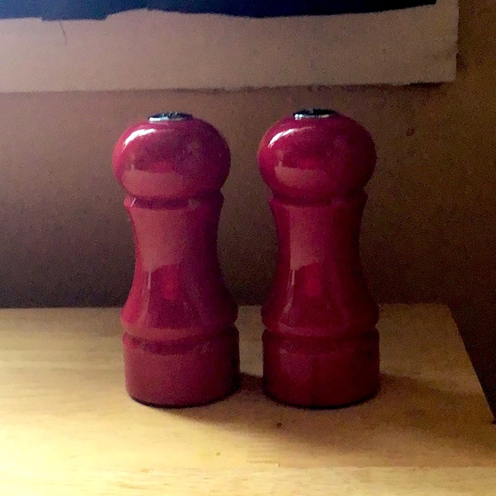 Glass salt and pepper shakers